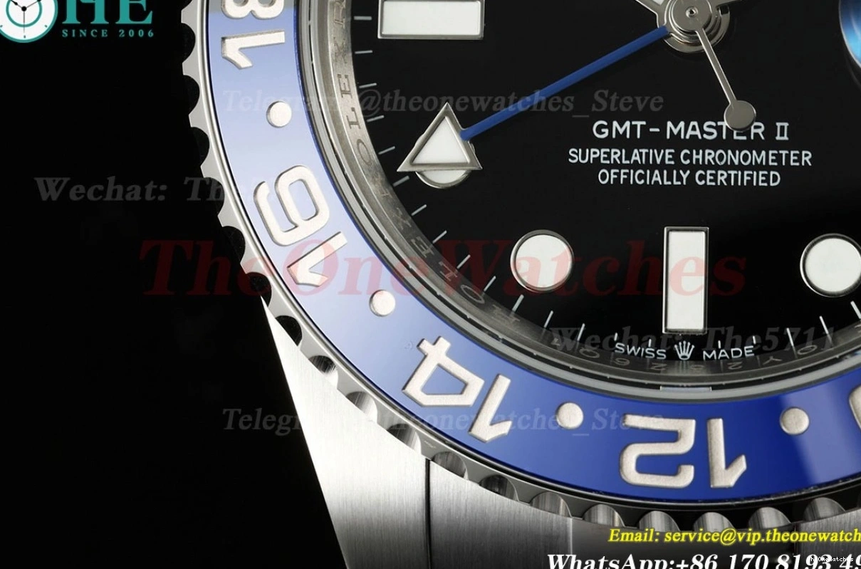 THBF Black 126710 40mm Master Batman Oys Dial GMT SH3285 SS SS II 0104